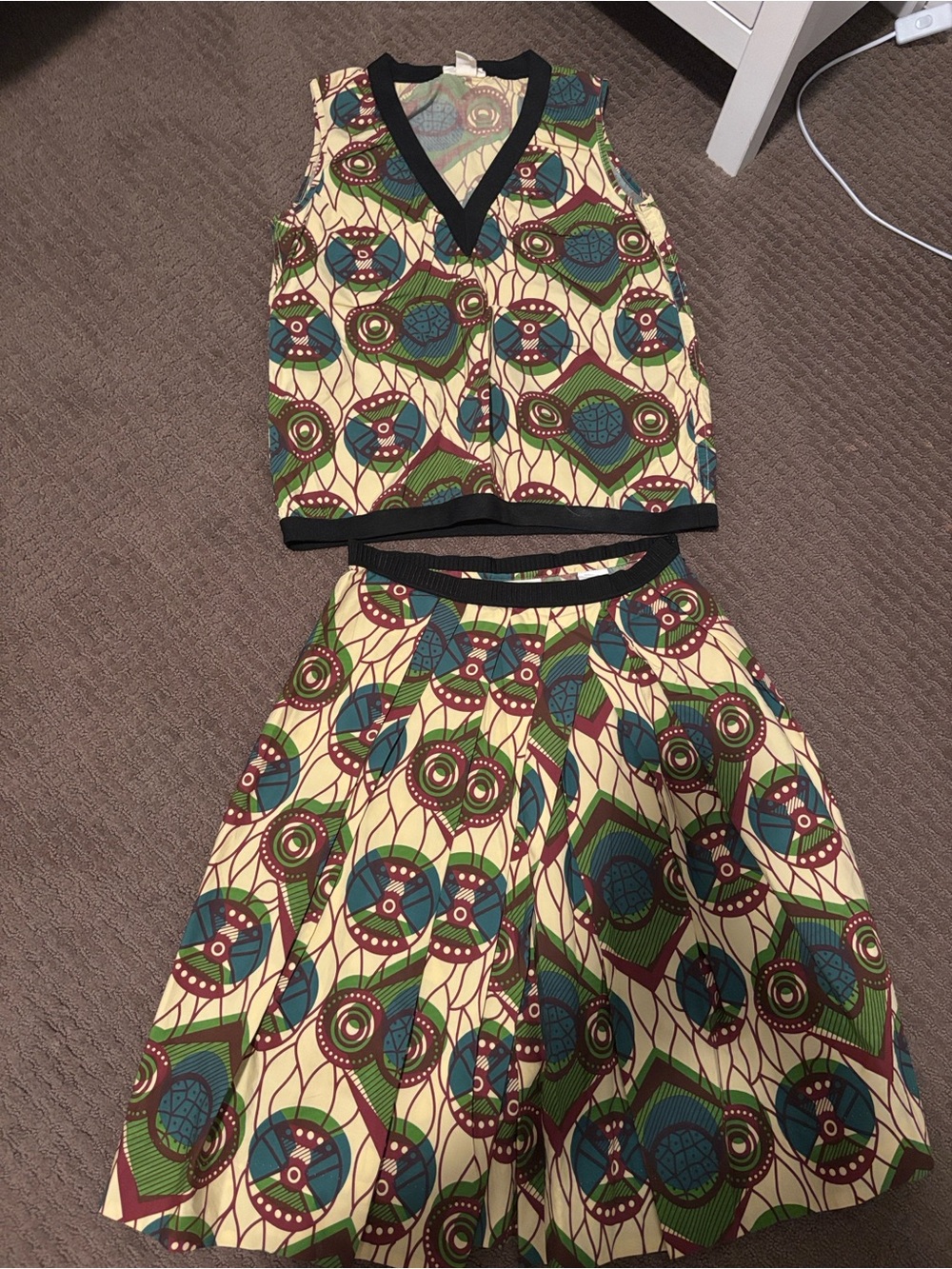 Marni Multicolor Printed Two-Piece Dress Set